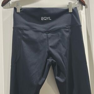 Like New! EQYL Activewear Flex black Leggings wide waistband size M